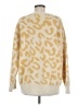 Unbranded 100% Cashmere Animal Print Yellow Cashmere Pullover Sweater Size M - photo 2