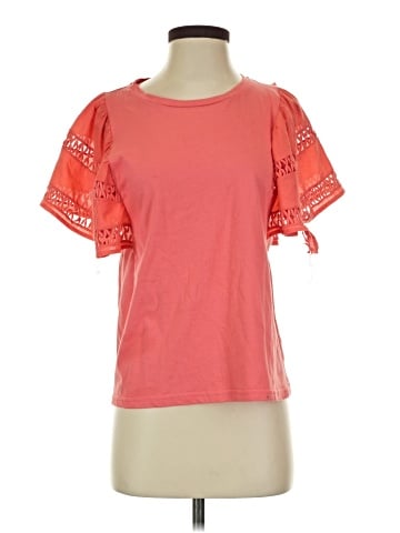 Self Contrast Short Sleeve Top (view 1)