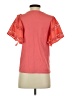 Self Contrast 100% Cotton Pink Short Sleeve Top Size S - photo 2