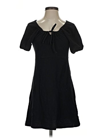Madewell Seersucker Knit Puff-Sleeve Mini Dress (view 1)