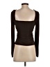 WAYF Brown Long Sleeve Top Size S - photo 2