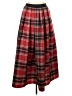 Unbranded 100% Polyester Plaid Red Formal Skirt Size L (estimated) - photo 1