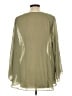 Cheyenne 100% Silk Green Long Sleeve Silk Top Size L - photo 2