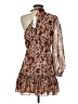 INA 100% Polyester Animal Print Brown Cocktail Dress Size S - photo 2