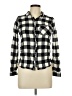 Universal Thread 100% Rayon Checkered-gingham Black Long Sleeve Button-Down Shirt Size L - photo 1