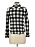 Universal Thread 100% Rayon Checkered-gingham Black Long Sleeve Button-Down Shirt Size L - photo 2