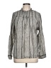 J.Crew Houndstooth Gray Long Sleeve Blouse Size L - photo 1