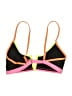 Popvil Color Block Black Swimsuit Top Size L - photo 2