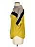 BCBGMAXAZRIA 100% Polyester Color Block Yellow Short Sleeve Top Size XS - photo 5