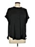 Old Navy 100% Polyester Black Short Sleeve Blouse Size L - photo 1