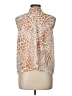 Ann Taylor 100% Polyester Animal Print Tan Ivory Sleeveless Blouse Size L (tall) - photo 2