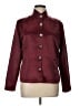 Chico's 100% Polyester Solid Burgundy Jacket Size Lg (2) - photo 1