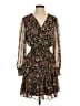MSK 100% Polyester Floral Black Casual Dress Size S - photo 1