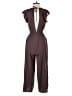 Unbranded 100% Polyester Solid Brown Jumpsuit Size XXS - photo 2