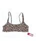 Xhilaration Animal Print Brown Swimsuit Top Size XL - photo 1