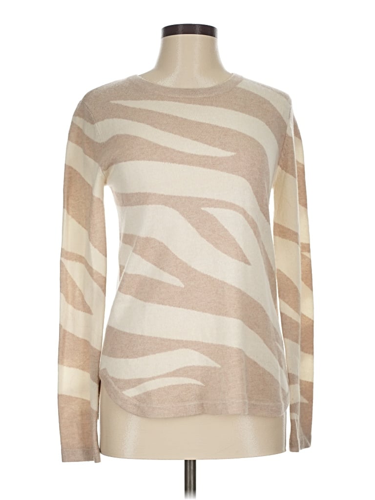 Pre-owned Two Bees Cashmere Wool Pullover Sweater In Tan
