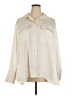 H&M 100% Polyester Ivory Long Sleeve Button-Down Shirt Size XXL - photo 1