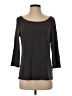 Three Dots Gray 3/4 Sleeve Top Size L - photo 1