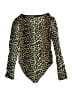 Ganni Animal Print Black Bodysuit Size Med (2) - photo 2