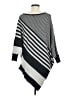 BCBGMAXAZRIA Stripes Gray Poncho Size M - photo 2