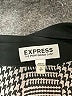 Express 100% Polyester Houndstooth Gray 3/4 Sleeve Blouse Size S - photo 7