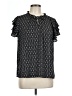 Liz Claiborne Polka Dots Black Short Sleeve Blouse Size L (petite) - photo 1