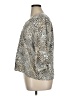 Chico's 100% Polyester Animal Print Multi Color Silver 3/4 Sleeve Blouse Size XL - photo 5