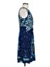 Donna Morgan 100% Polyester Print Blue Cocktail Dress Size 6 - photo 4