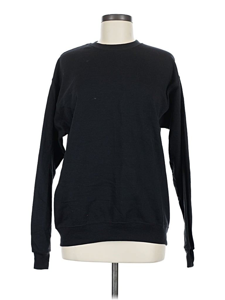 Pre-owned Hanes Sweatshirt In Black