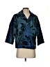 Susan Graver 100% Nylon Print Blue Jacket Size S - photo 1