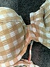 Shade & Shore Checkered-gingham Tan Swimsuit Top Size S - photo 3