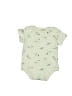 Rabbit Bear Print Green Short Sleeve Onesie Size 6-9 mo - photo 1