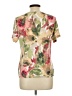 JM Collection Floral Tan Red Short Sleeve Blouse Size Lg Petite - photo 2