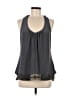 Akiko 100% Silk Gray Sleeveless Silk Top Size L - photo 1