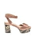 Sacha London 100% Leather Paisley Tan Heels Size 7 1/2 - photo 1