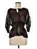 Fei Black 3/4 Sleeve Blouse Size M - photo 1