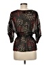 Fei Black 3/4 Sleeve Blouse Size M - photo 2
