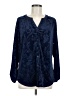 Chico's Blue Long Sleeve Blouse Size Med (1) - photo 1
