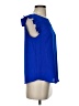 Monteau Blue Short Sleeve Top Size S - photo 4