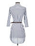 Passport 100% Polyester Stripes Blue Casual Dress Size S - photo 2