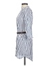Passport 100% Polyester Stripes Blue Casual Dress Size S - photo 5