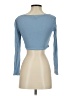 Shein Blue Long Sleeve Top Size 4 - photo 2