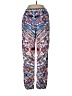 BECCA® by Rebecca Virtue 100% Polyester Print Blue Casual Pants Size L - photo 1