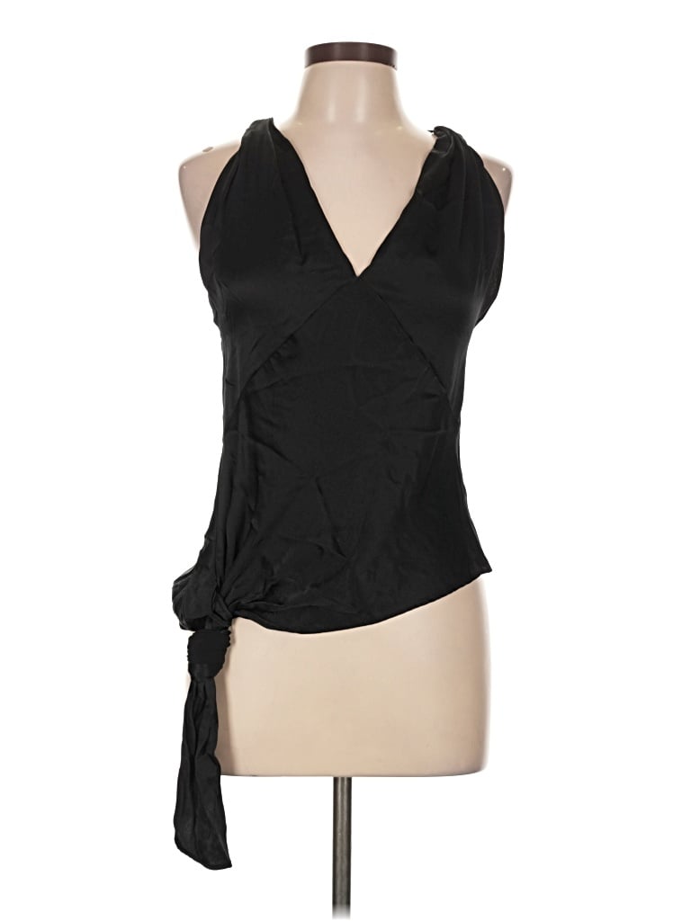 Pre-owned Zara Sleeveless Blouse In Black