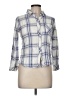 Rails 100% Rayon Plaid Blue 3/4 Sleeve Button-Down Shirt Size M - photo 1