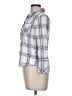 Rails 100% Rayon Plaid Blue 3/4 Sleeve Button-Down Shirt Size M - photo 5