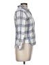Rails 100% Rayon Plaid Blue 3/4 Sleeve Button-Down Shirt Size M - photo 4
