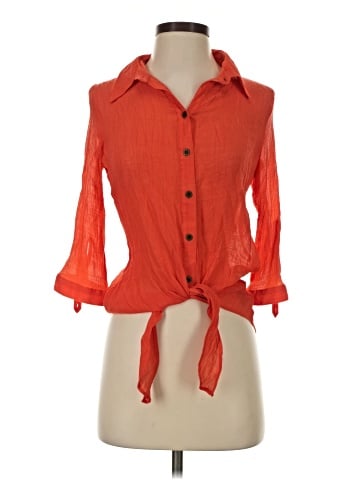 BCX 3/4 Sleeve Button-Down Shirt (view 1)