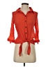 BCX Orange 3/4 Sleeve Button-Down Shirt Size S - photo 1