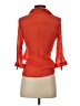 BCX Orange 3/4 Sleeve Button-Down Shirt Size S - photo 2